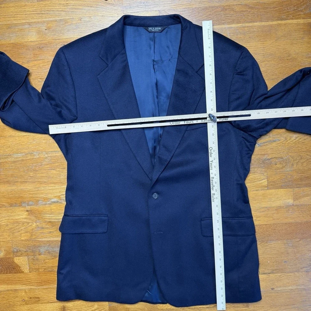 Jos A Bank 100% Cashmere Blazer Mens 48 EXL Blue Sport Coat‎ Suit Jacket Gordon